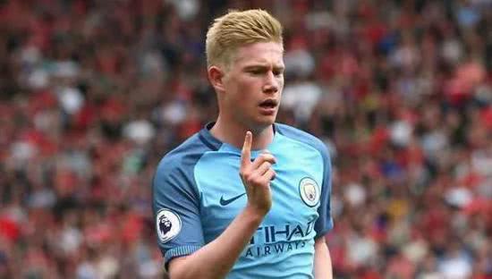  英超，曼城德布劳内荣膺月度最佳球员  